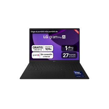 Portátil Portatil LG Gram Pro AI 16" Intel Core Ultra 7 255H 32GB 1TB SSD RTX 5050 8GB Negro IA 144H