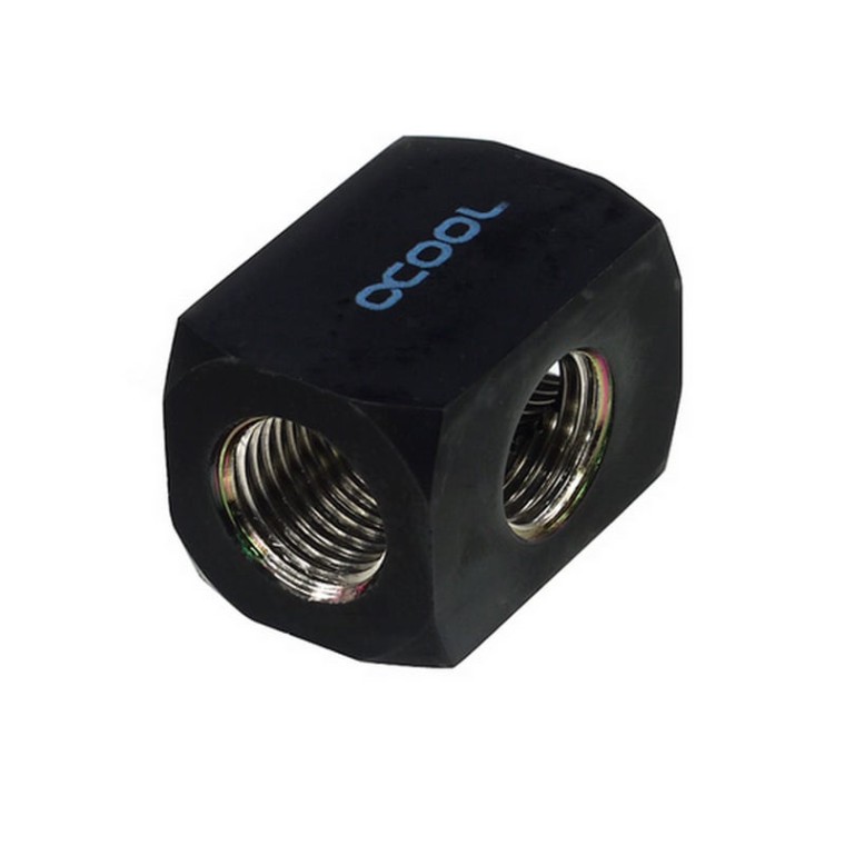 Alphacool 17030 HF TEE Round G1/4 Conector para Refrigeración Líquida Negro