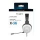 Under Control X-36 Auriculares Gaming Compatibles con PS5 Negros/Blancos 1.5m