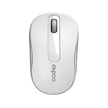Ratón Rapoo inalámbrico 1000 DPI compacto ambidiestro batería larga duración blanco
