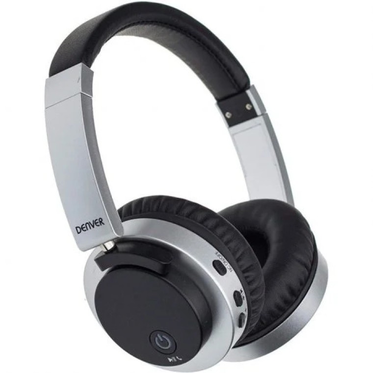 Denver BTN206 Auriculares Bluetooth Plata-Negro