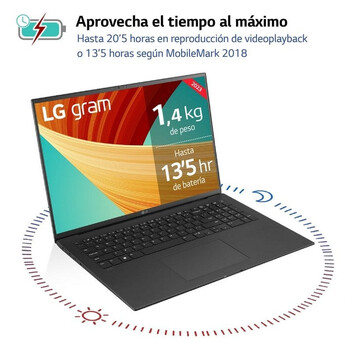 Portátil LG gram 17Z90R-E.AD78B Intel Evo Core i7-1360P/32GB/1TB SSD/RTX 3050/17" Portátil LG gram 17Z90R-E.AD78B Intel Evo Core i7-1360P/32GB/1TB SSD/RTX 3050/17"