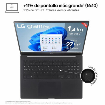 Portátil LG gram Pro 17Z90SP-E Intel Evo Core Ultra 7 155H/32GB/1TB SSD/RTX 3050/17" Portátil LG gram Pro 17Z90SP-E Intel Evo Core Ultra 7 155H/32GB/1TB SSD/RTX 3050/17"