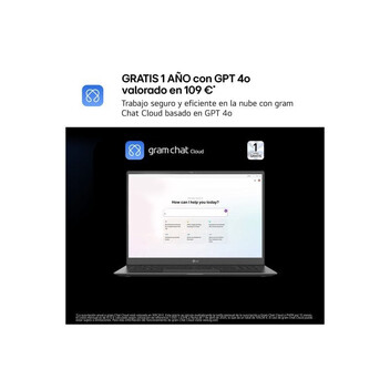 Portátil LG Gram 17Z90S-G.AA78B 17″ Intel Core Ultra 7 16GB 1TB SSD AI Gram MIL-STD-810H Portátil LG Gram 17Z90S-G.AA78B 17″ Intel Core Ultra 7 16GB 1TB SSD AI Gram MIL-STD-810H