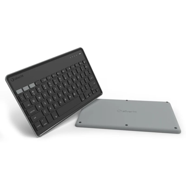 SilverHT Wireless BT Teclado Inalámbrico Gris Oscuro para Tablets