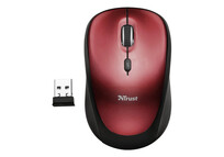 Trust Yvi Wireless Ratón Inalámbrico 1600DPI Rojo