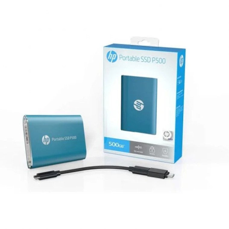 HP P500 SSD Externo 1TB USB-C Azul