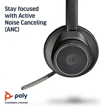 Plantronics Voyager Focus UC-M Auriculares Inalámbricos con Soporte Negro Plantronics Voyager Focus UC-M Auriculares Inalámbricos con Soporte Negro