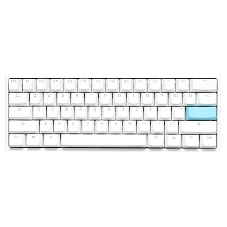 Ducky ONE 2 PRO Classic Mini 60% Pure White Kailh Red RGB PBT Teclado Mecánico Blanco