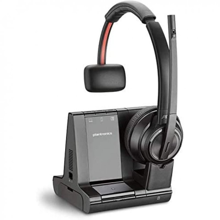 Plantronics Savi 8210-M Auricular Inalámbrico con Soporte Negro