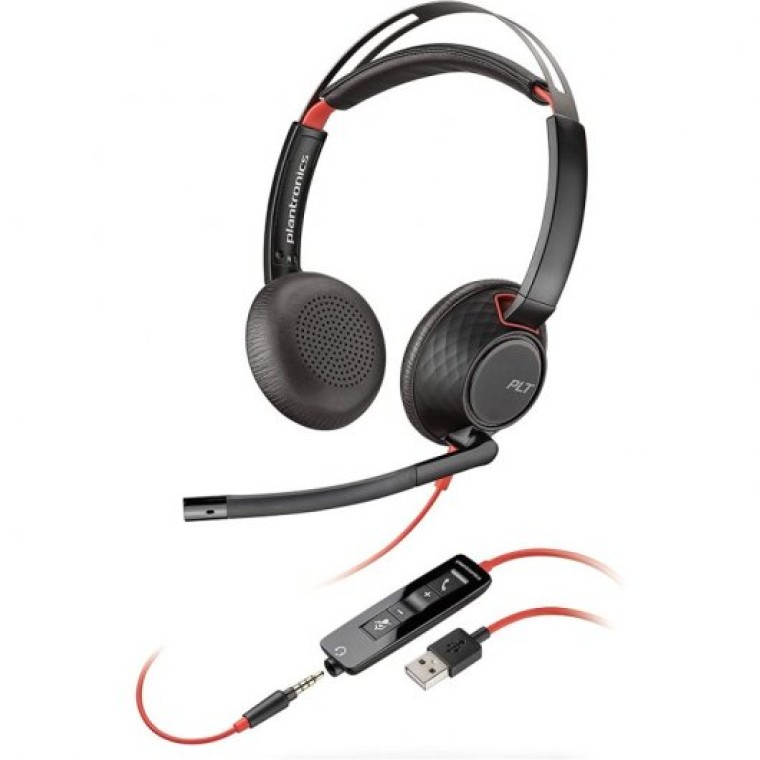 Poly Blackwire 5220 Auriculares USB para Centro de Llamadas