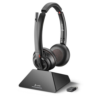 Poly Savi 8220 UC Sistema Inalámbrico de Auriculares DECT para Oficina Negro Poly Savi 8220 UC Sistema Inalámbrico de Auriculares DECT para Oficina Negro