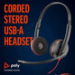 Poly Blackwire 3220 Auriculares con Micrófono USB Negros Poly Blackwire 3220 Auriculares con Micrófono USB Negros