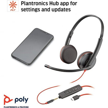 Poly Blackwire 3225 Auriculares con Micrófono USB-C Poly Blackwire 3225 Auriculares con Micrófono USB-C