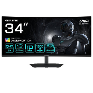 Monitor Gigabyte G34WQC2 34" UltraWide Quad HD 200Hz VA Curvo FreeSync Premium DisplayHDR 400 1ms Monitor Gigabyte G34WQC2 34" UltraWide Quad HD 200Hz VA Curvo FreeSync Premium DisplayHDR 400 1ms