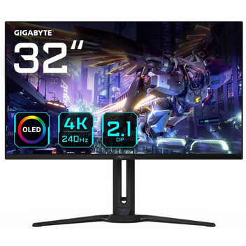 Monitor Gigabyte AORUS FO32U2P 31.5" QD-OLED UltraHD 4K 240Hz FreeSync Premium Monitor Gigabyte AORUS FO32U2P 31.5" QD-OLED UltraHD 4K 240Hz FreeSync Premium
