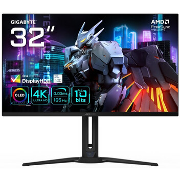 Monitor Gigabyte AORUS FO32U EK 31.5" QD-OLED UltraHD 4K 165Hz 0.03ms Altura Ajustable FreeSync Prem Monitor Gigabyte AORUS FO32U EK 31.5" QD-OLED UltraHD 4K 165Hz 0.03ms Altura Ajustable FreeSync Prem