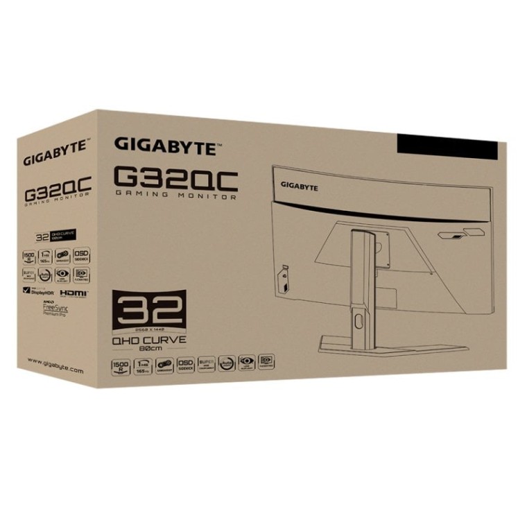 Gigabyte G32QCA 31.5" LED QHD 165Hz FreeSync Premium Pro Curva