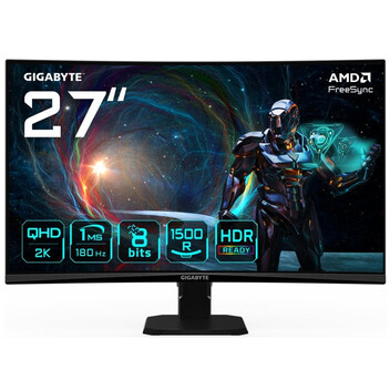 Monitor Gigabyte GS27QCA 27" LED VA QHD 180Hz FreeSync Curva Monitor Gigabyte GS27QCA 27" LED VA QHD 180Hz FreeSync Curva