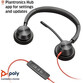 Poly Blackwire 3320 Auriculares USB-C Negros
