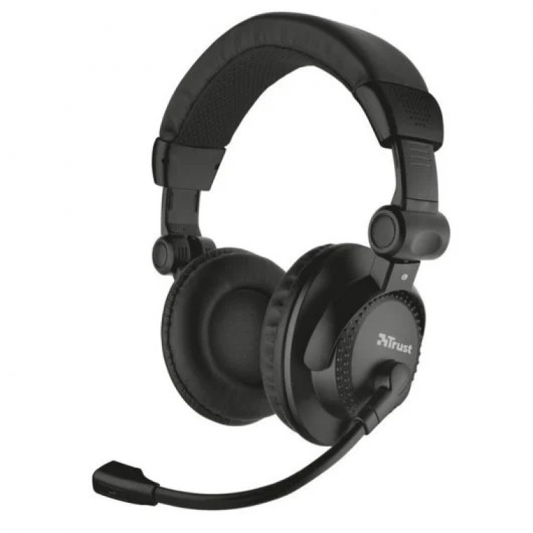 Trust Como Headset Auriculares con Micrófono Negro