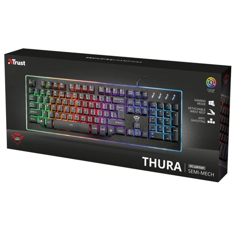 Trust GXT 860 Thura Teclado Semi-Mecánico LED RGB