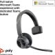 Poly Voyager 4310 UC Auricular Inalámbrico Monoaural Negro