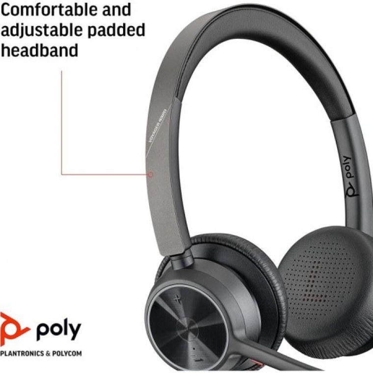 Poly Voyager 4320 UC Auriculares Inalámbricos para Centro de Llamadas