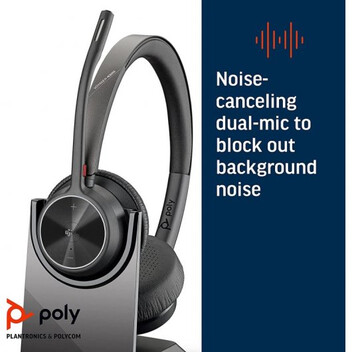 Poly Voyager 4320 UC Auriculares Inalámbricos con soporte de carga