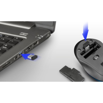 Trust Mydo Silent Click Ratón Inalámbrico Óptico 1800DPI Azul Trust Mydo Silent Click Ratón Inalámbrico Óptico 1800DPI Azul