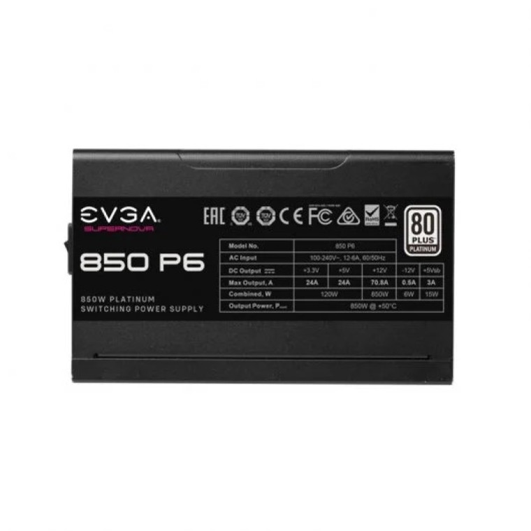 EVGA SuperNOVA 850 P6 850W 80 Plus Platinum Modular