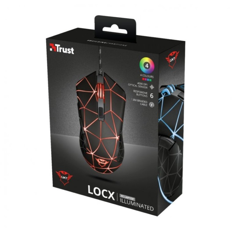 Trust GXT 133 Locx Ratón Gaming 4000 DPI