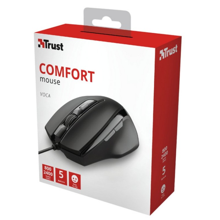 Trust Voca Comfort Ratón Óptico 2400DPI