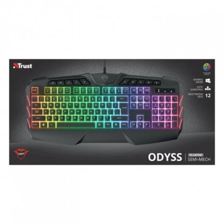 Trust GXT 881 Odyss Teclado Gaming Semi-Mecánico RGB