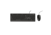 Pack Teclado Trust Primo QWERTY Español Alámbrico Perfil Bajo Negro + Ratón Ambidiestro