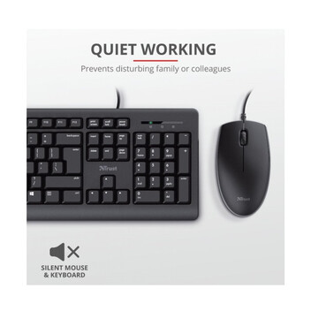 Trust TKM-250 Pack Ratón y Teclado Negros Trust TKM-250 Pack Ratón y Teclado Negros