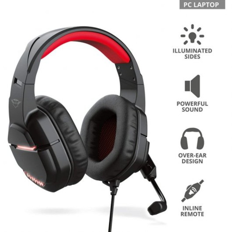 Trust GXT 488 Nixxo Auriculares Gaming LED Negros