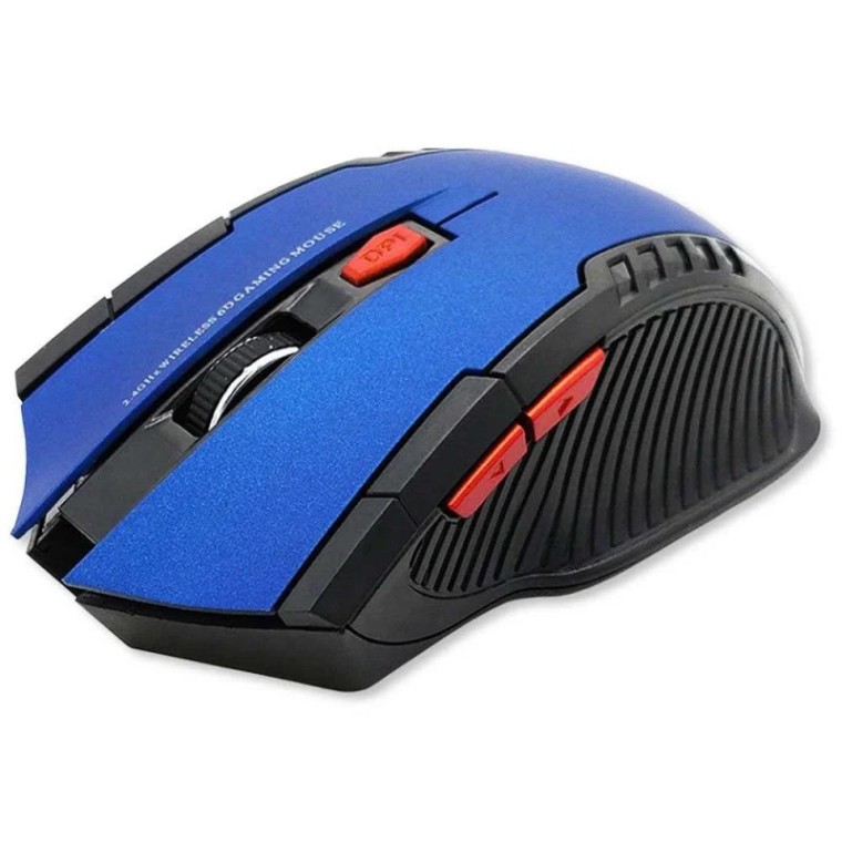 OcioDual Ratón Óptico Gaming Inalámbrico 1600DPI Azul