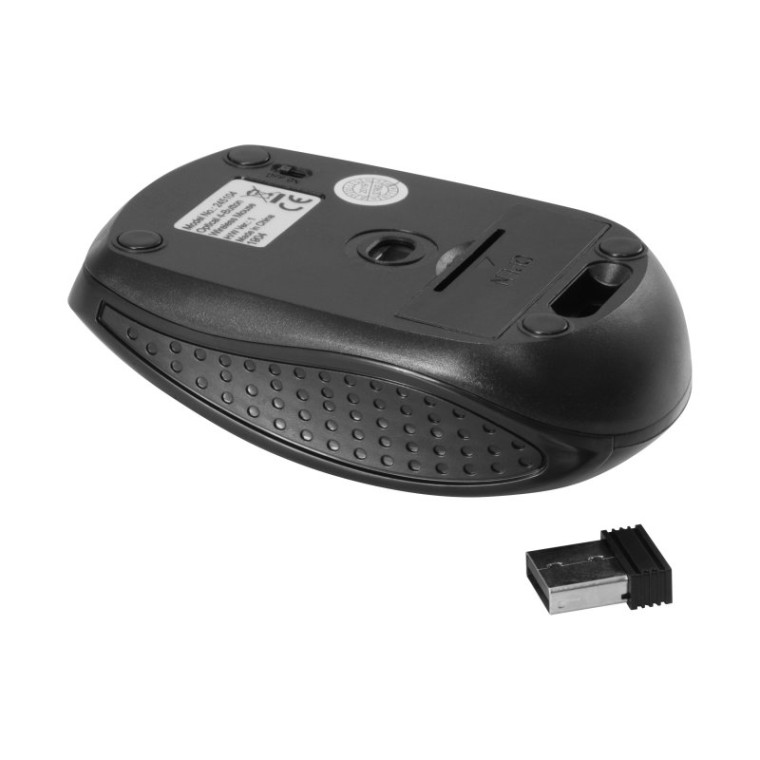 Equip Life Mini Ratón Óptico Inalámbrico 1600 DPI Negro