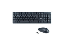 Teclado inalámbrico Equip 245221 QWERTY Español 100% Negro con ratón óptico 1200 DPI resistente a de