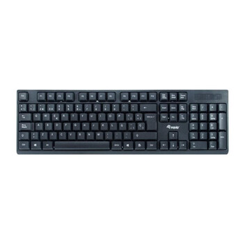 Teclado inalámbrico Equip 245221 QWERTY Español 100% Negro con ratón óptico 1200 DPI resistente a de Teclado inalámbrico Equip 245221 QWERTY Español 100% Negro con ratón óptico 1200 DPI resistente a de