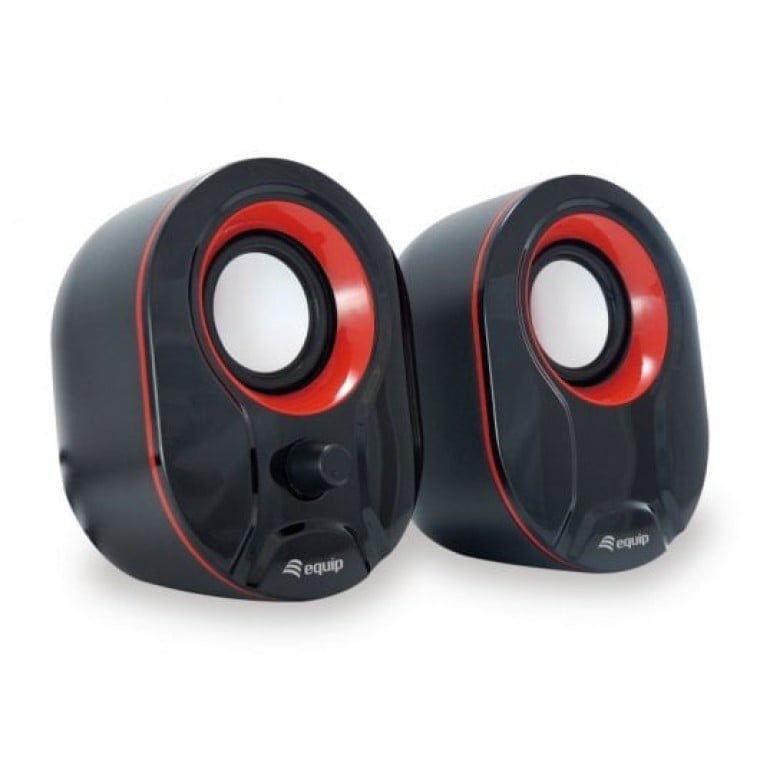 Equip Life Altavoces 2.0 USB 6W Negro/Rojo