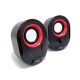 Equip Life Altavoces 2.0 USB 6W Negro/Rojo