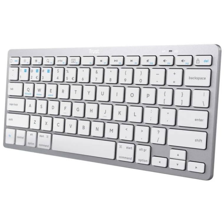 Trust Teclado Compacto Inalámbrico Plata