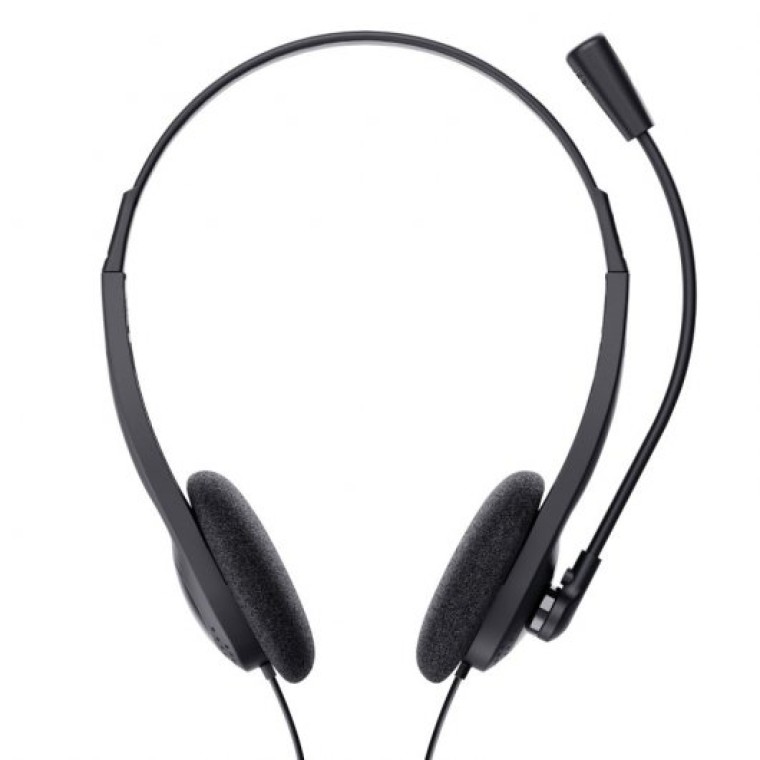 Trust Chat Headset Auriculares con Micrófono Negros