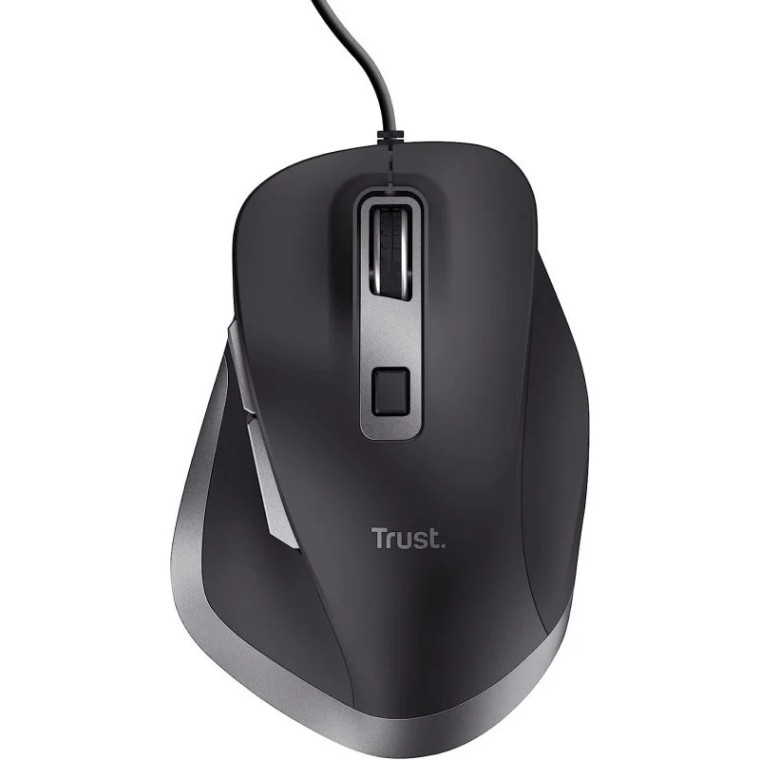 Trust Fyda Ratón Óptico Ergonómico Eco USB 5000DPI Negro