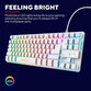 Trust GXT 833W Thado TKL Teclado USB Gaming con Iluminación LED Blanco