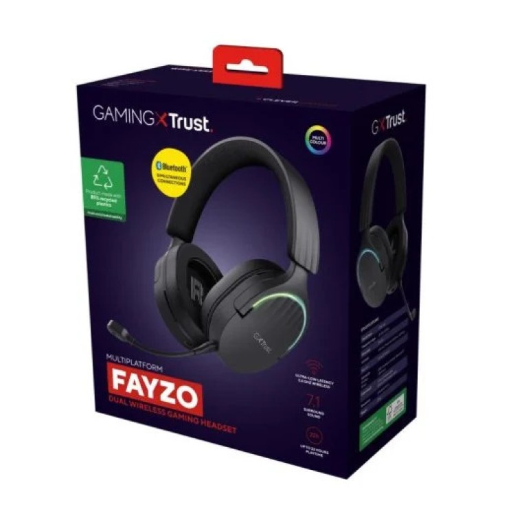 Trust GXT 491 Fayzo Auriculares Gaming Inalámbricos USB-C Negros