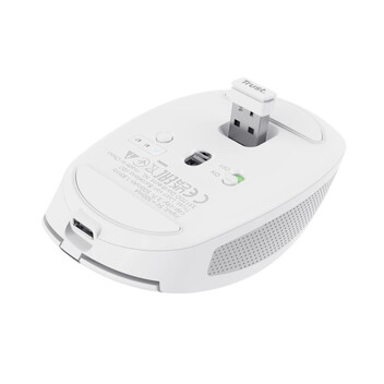 Ratón Trust inalámbrico 3200 DPI compacto Bluetooth + RF, botones silenciosos, recargable Ratón Trust inalámbrico 3200 DPI compacto Bluetooth + RF, botones silenciosos, recargable