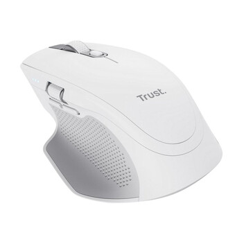 Ratón Trust inalámbrico 3200 DPI recargable multidispositivo botones silenciosos blanco